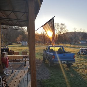 American flag at corn creek campground