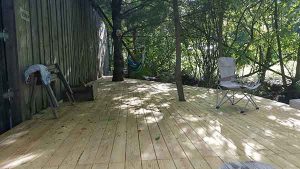 deck at corn creek campground