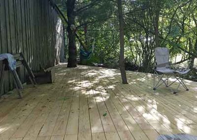deck at corn creek campground